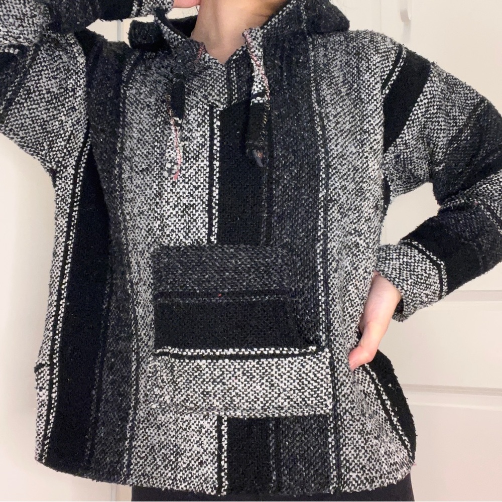 💌🖤 FWP Black and White Baja Hoodie